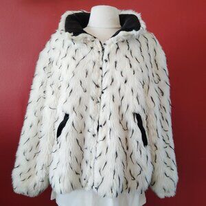 Cruella de Ville Faux Fur Bomber Jacket  Custom Made  No tags M? 6/8?